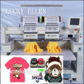 2015ELUCKY 2 heads Embroidery Machine for Cap/T-Shirt/Flat Embroidery